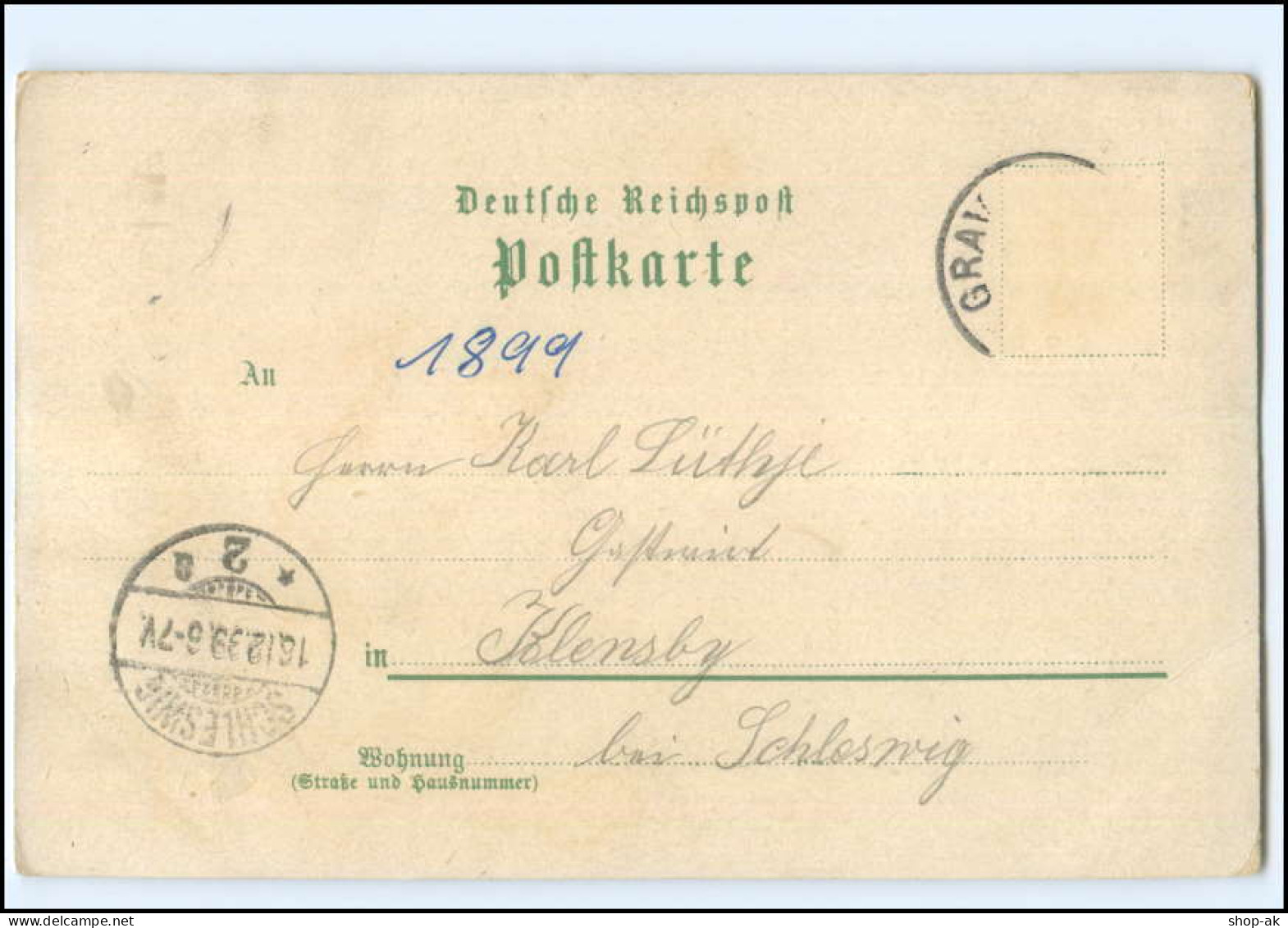 XX17649/ Gruß Aus Gravenstein Litho  Nordschleswig AK 1899 Dänemark - Nordschleswig