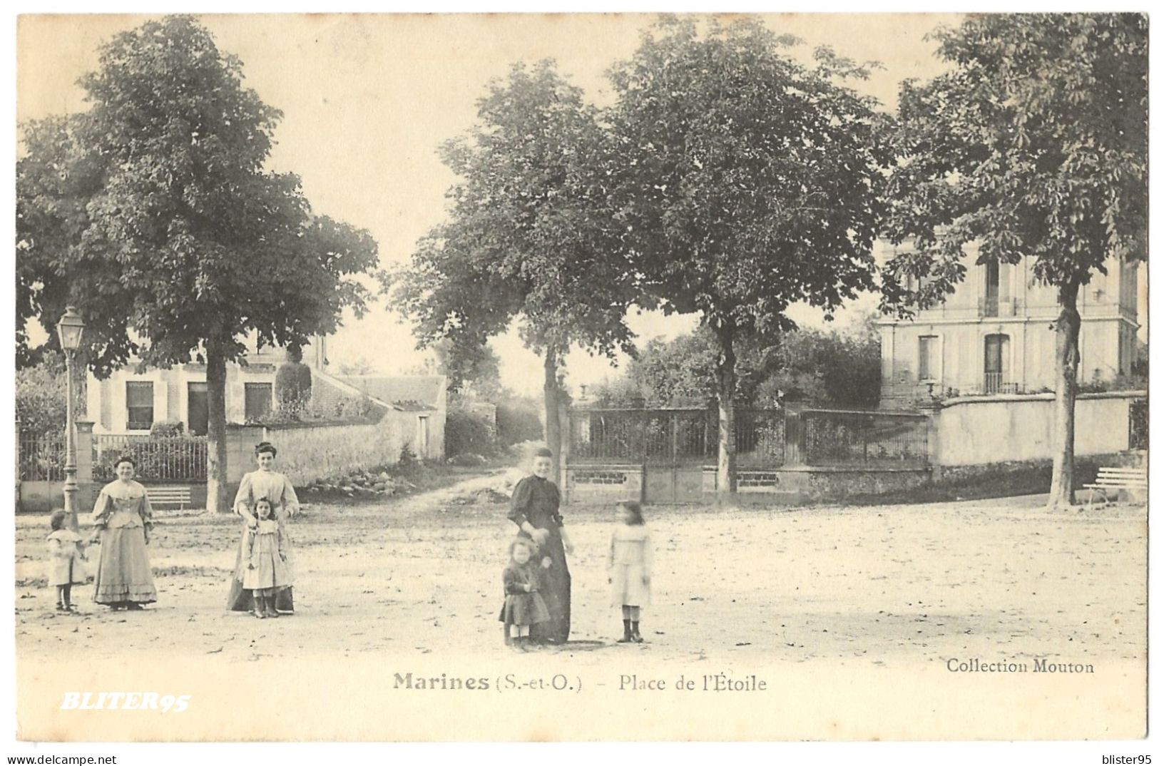 Tres Belle Carte Marines (95) , Place De L étoile , Envoyée En 1910 - Marines