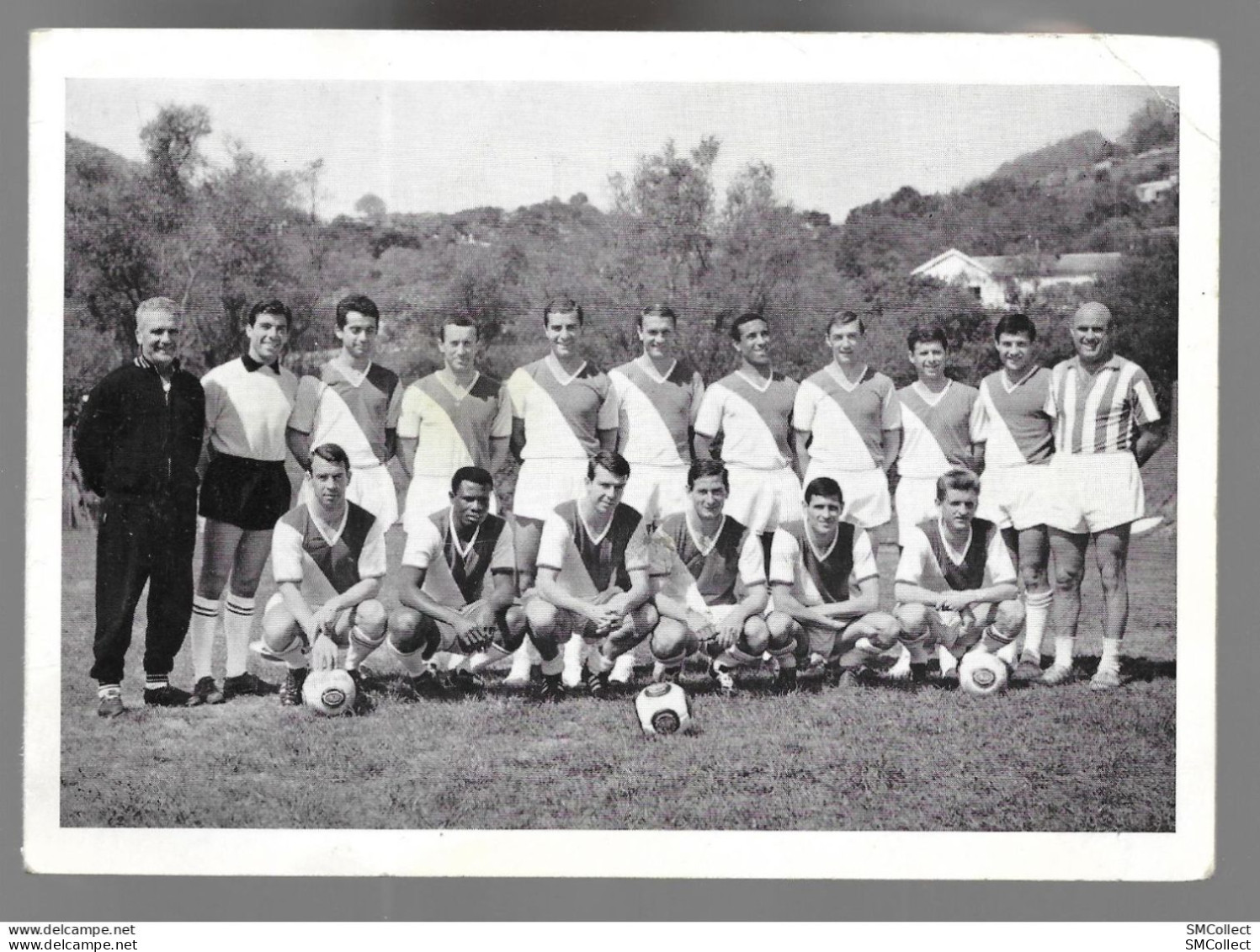 Carte Dédicacée Format 16x11cm Environ. Monaco, Champions Et Coupe De France 1963 (dont Michel Hidalgo) GF3795 - Fussball