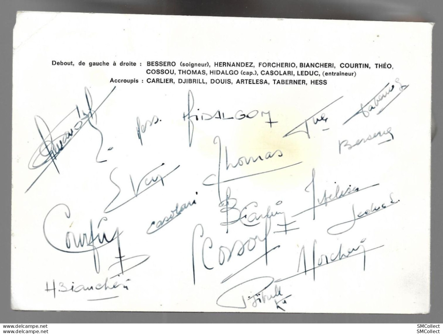 Carte Dédicacée Format 16x11cm Environ. Monaco, Champions Et Coupe De France 1963 (dont Michel Hidalgo) GF3795 - Football