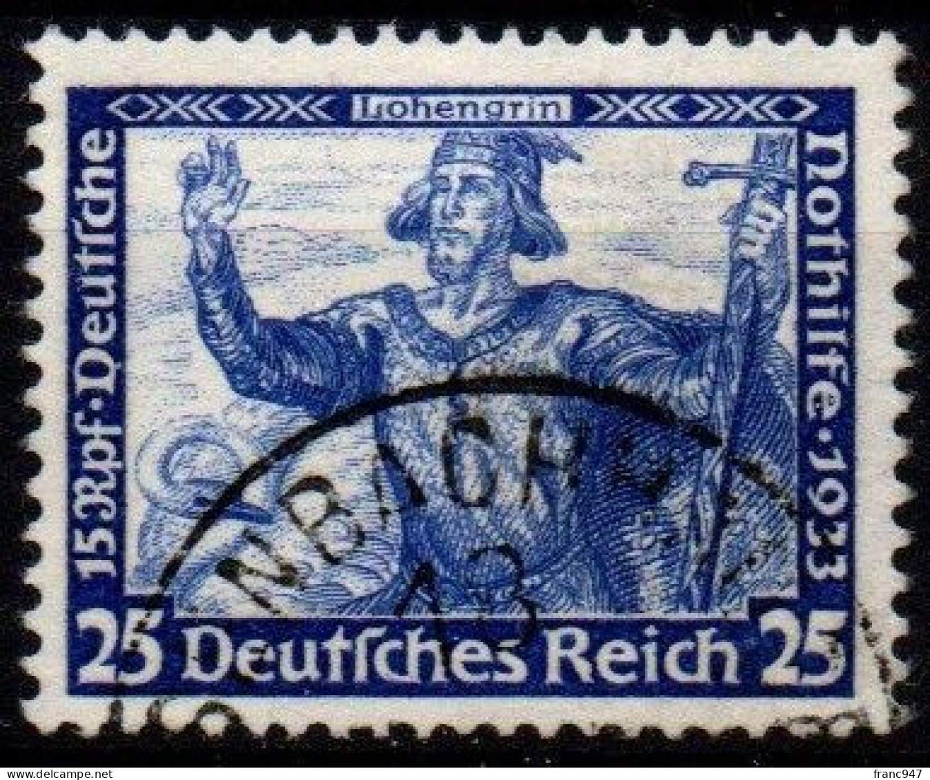 GERMANIA - 1933 Wagner 25+15pf  - Unificato 477 Usato - Gebraucht