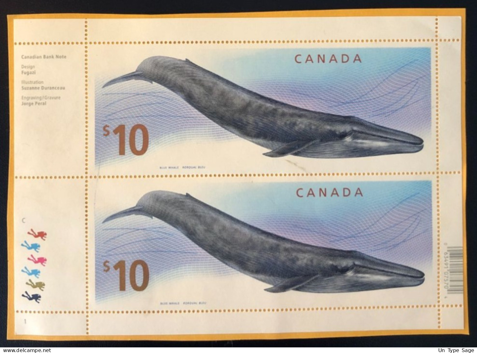 Canada Sc N°2405 (Baleine) X2 - NEUF (*) Sur Support - Not Used !! - (B3003) - Ongebruikt