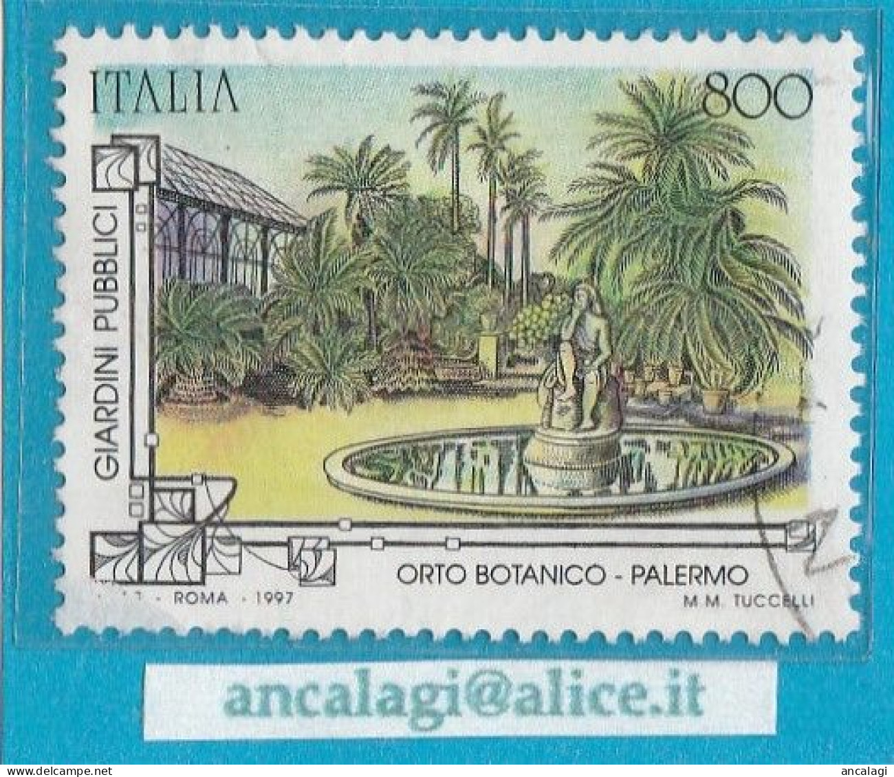 USATI ITALIA 1997 - Ref.0772 "GIARDINI D'ITALIA" 1 Val. - - 1991-00: Oblitérés