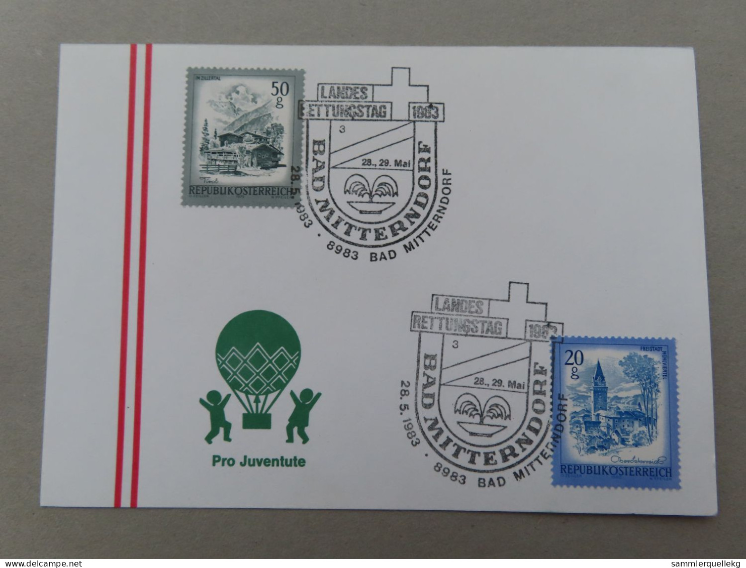 Österreich Pro Juventute - Mit Sonderstempel 28. 5. 1983 Bad Mitterndorf, Landes Rettungstag 1983 (Nr.623) - Sonstige & Ohne Zuordnung