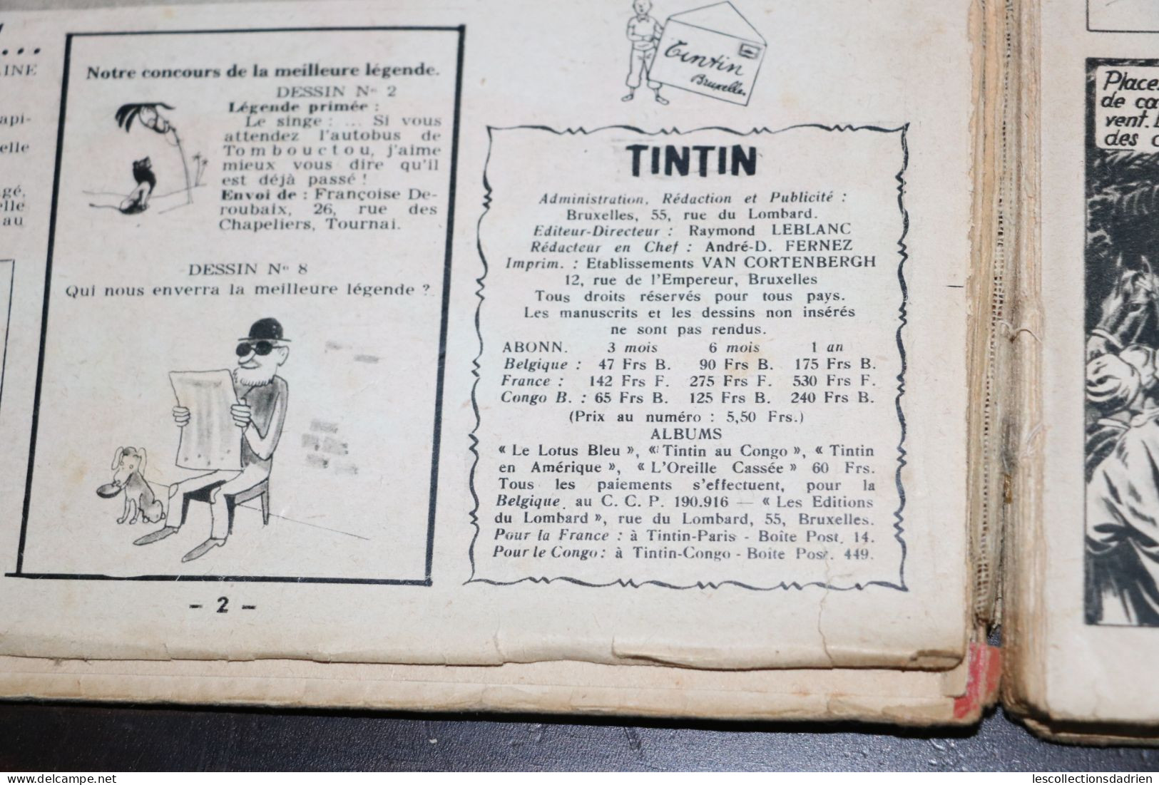 Bd  ancienne  - le journal de Tintin n° 3  - 1947