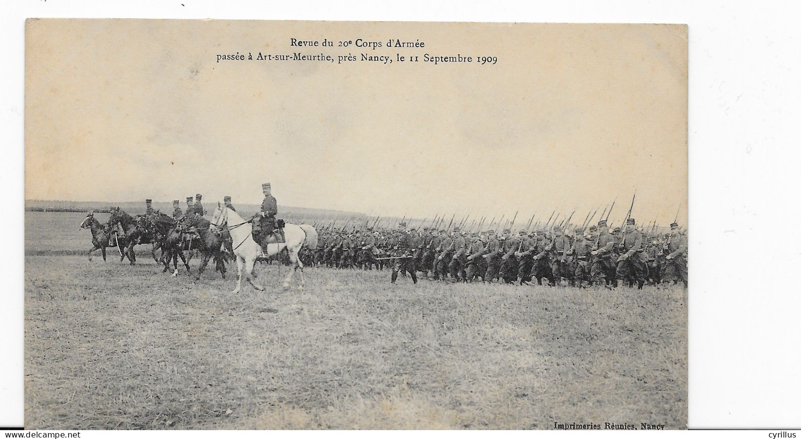 Revue Du 20è Corps D'Armée, Passée à Art Sur Meurthe Le 11 Septembre 1909 - Manöver
