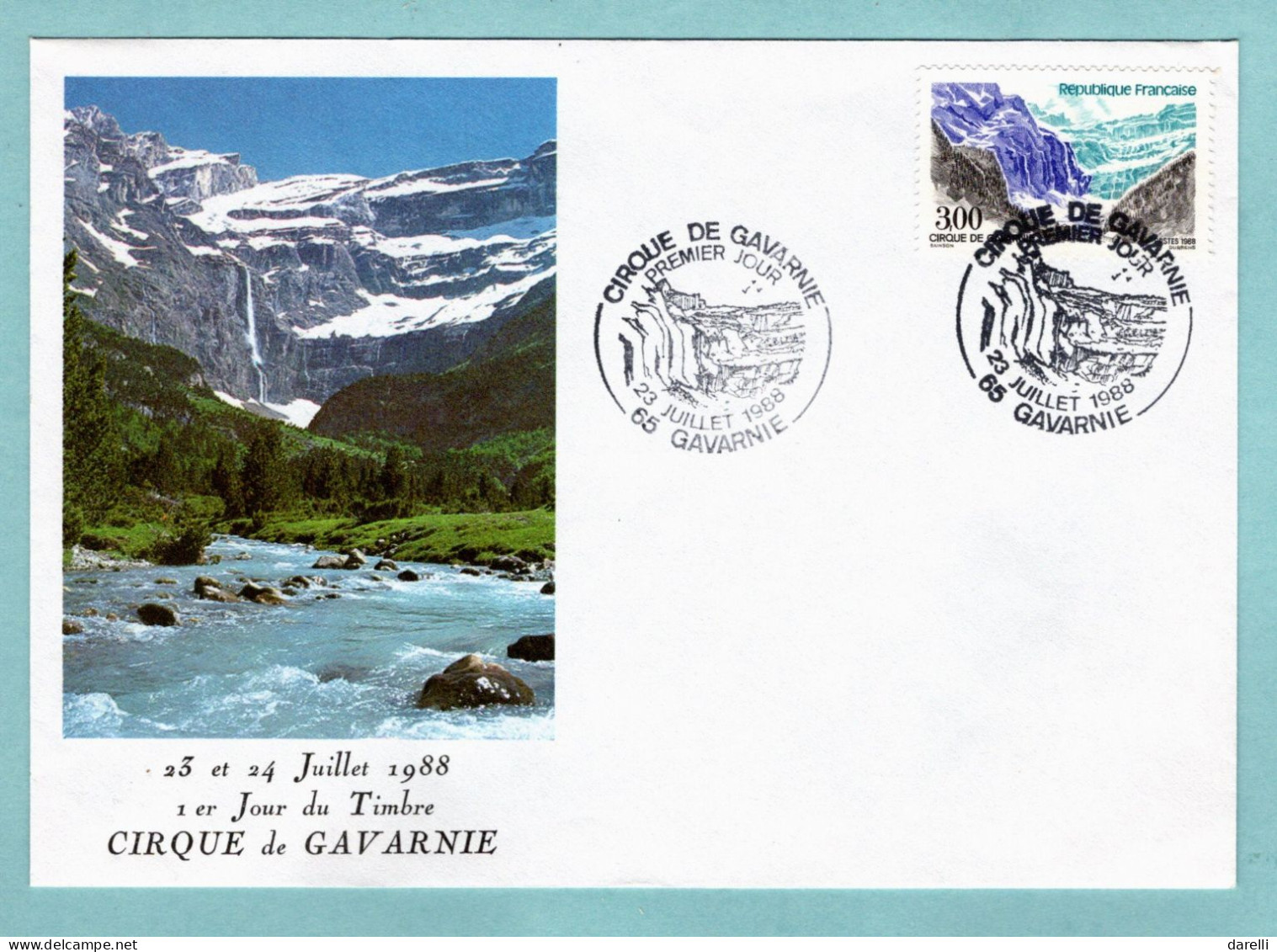 FDC France 1988 - Série Touristique - Cirque De Gavarnie - YT 2547 - 55 Gavarnie - 1980-1989