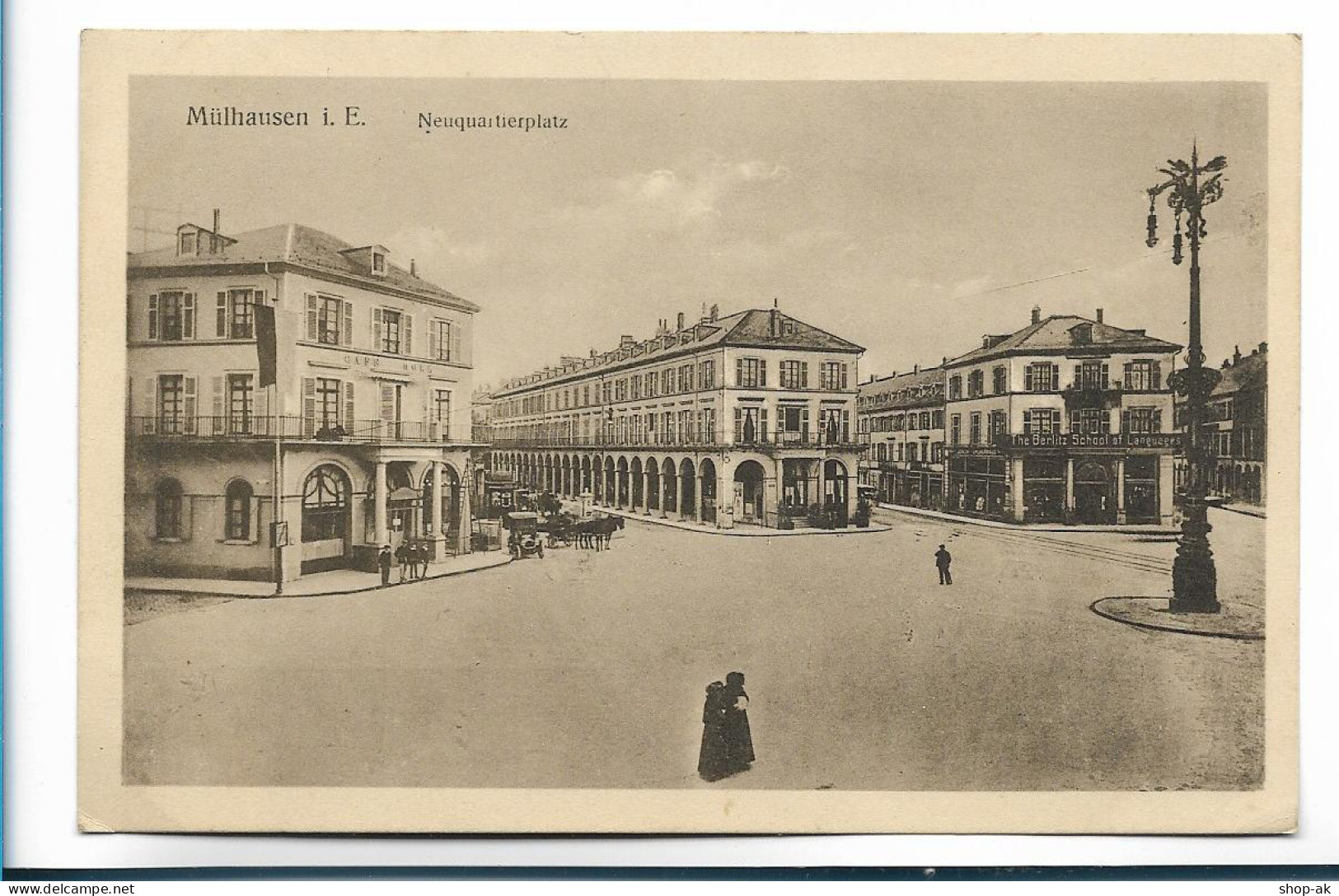 V4279/ Mülhausen Elsaß Neuquartierplatz AK 1915 - Elsass