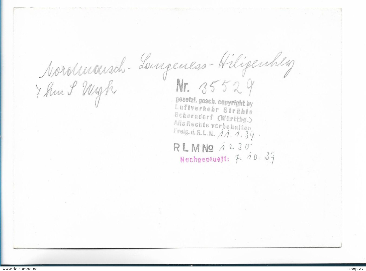 ZZ-6700/ Hallig Langeness Hilligenley Seltenes Foto Luftbild 18 X 13 Cm  Ca.1935 - Halligen