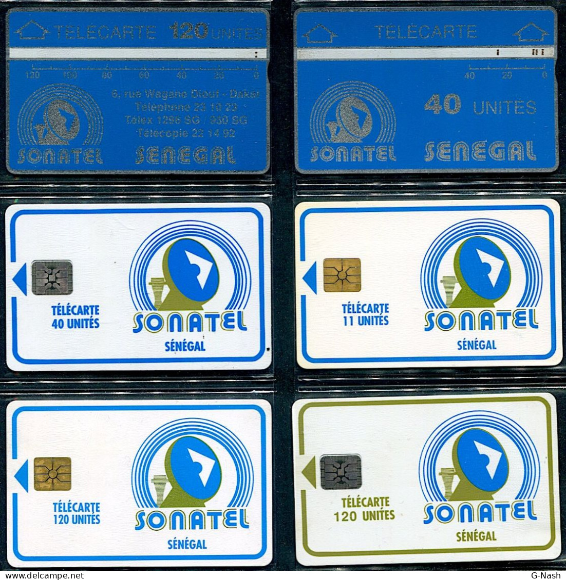 SENEGAL - Lot De 6 Cartes à Puce Et Optique - Senegal