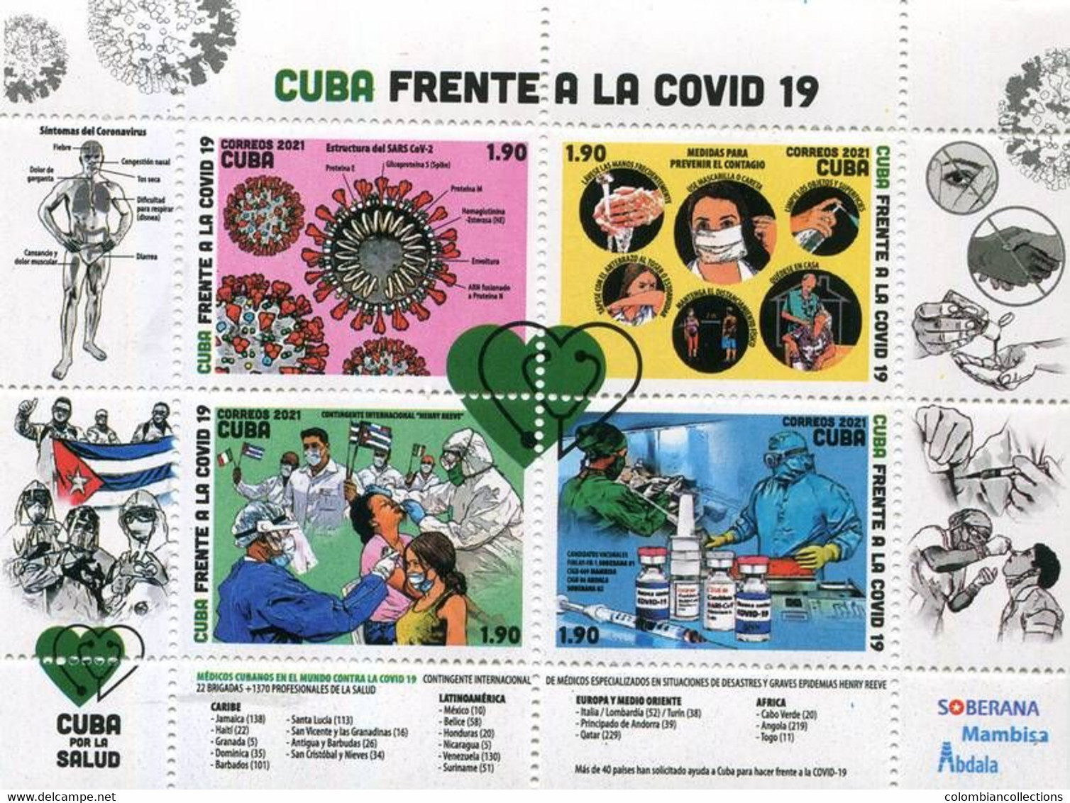 Lote CU2021-1P, Cuba, 2021, Pliego, Sheet, Cuba Frente A La Covid 19, Virus, Pandemic - Autres & Non Classés