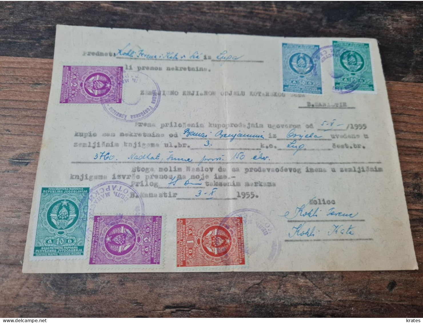 Old Personal Documents - Confirmation, Certification, Tax Stamps Yugoslavia, Croatia - Non Classés