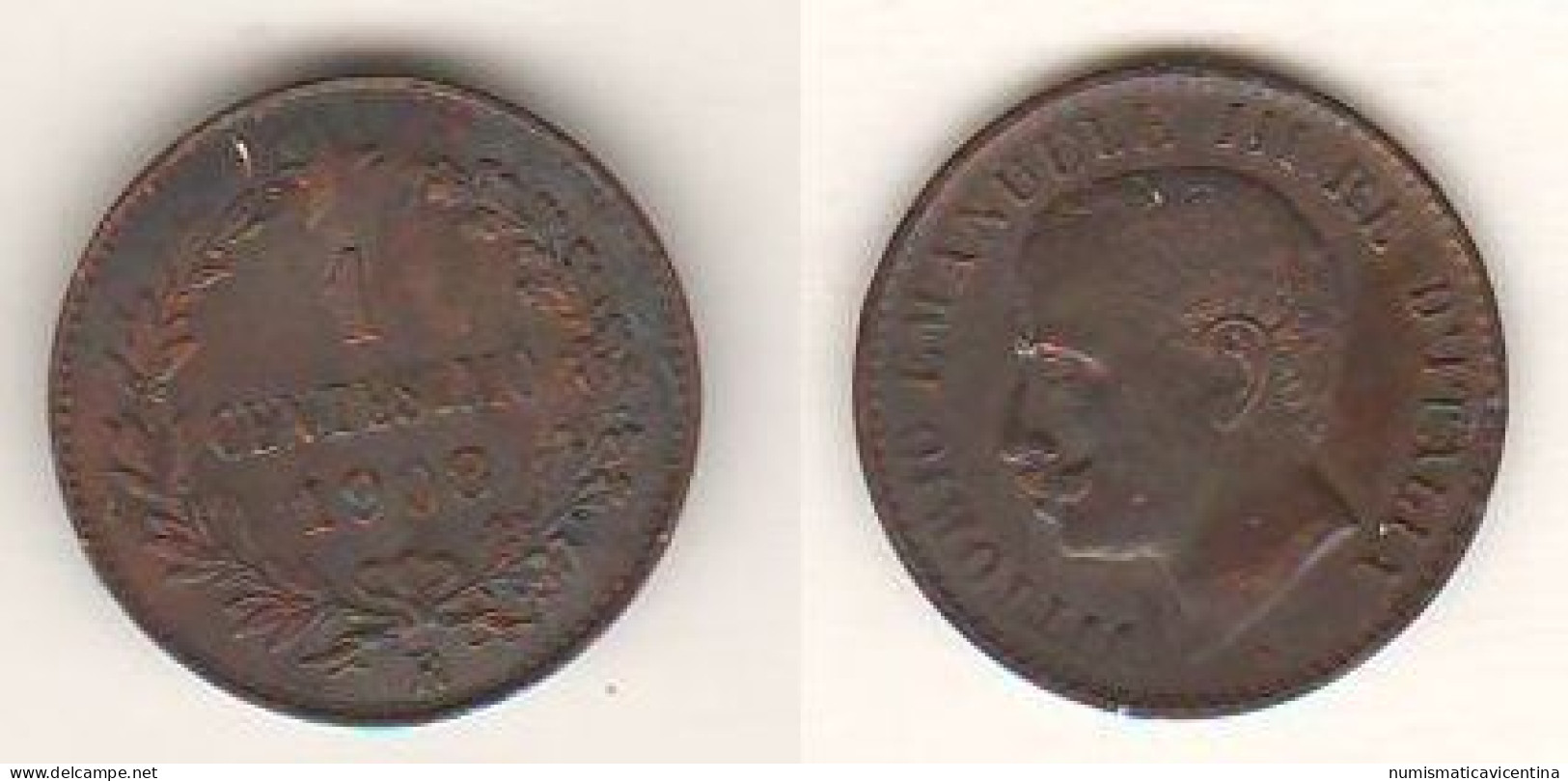 1 Centesimo 1908 Regno D'Italia Vittorio Emanuele III Italie Italy Un Centesimo Valore - 1900-1946 : Víctor Emmanuel III & Umberto II