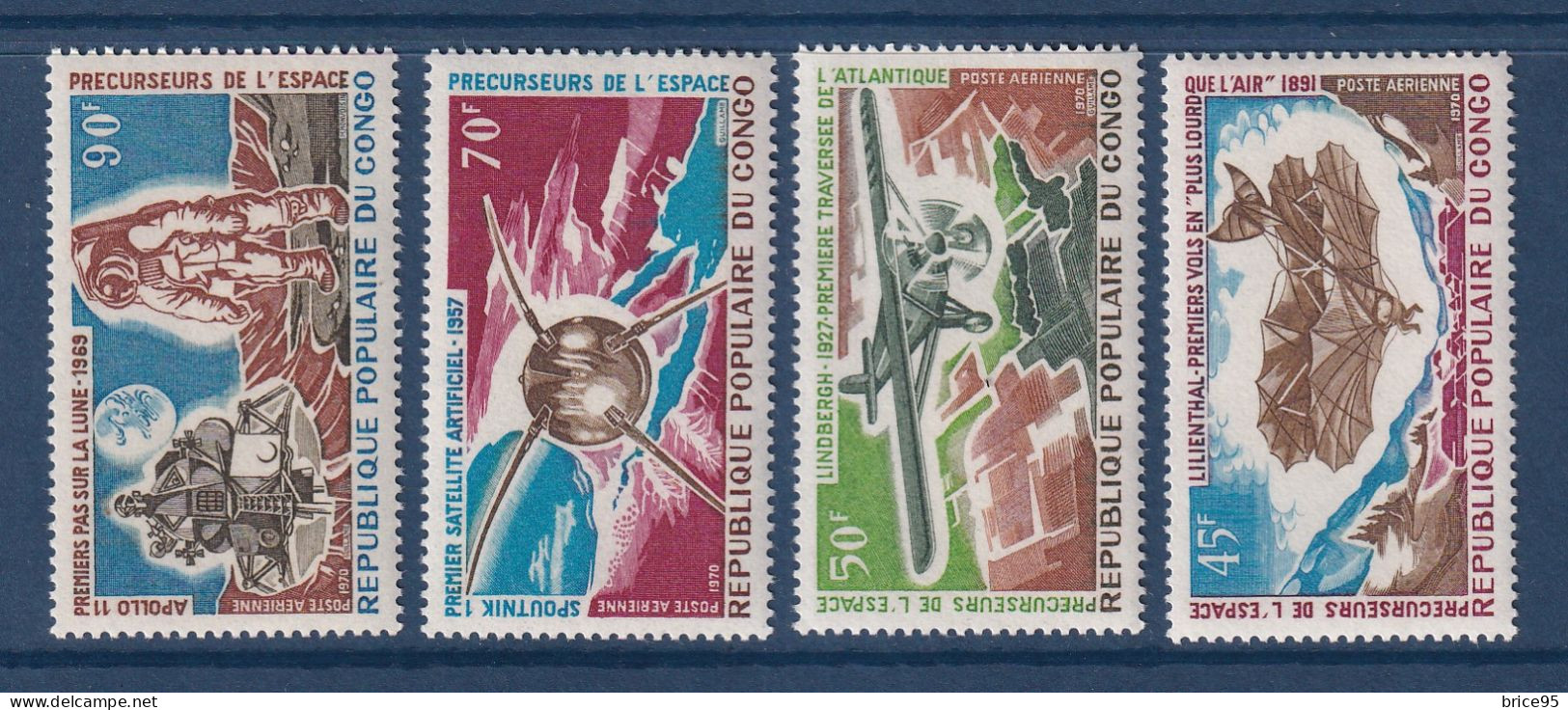 Congo - YT PA N° 101 à 104 ** - Neuf Sans Charnière - Poste Aérienne - 1970 - Nuevas/fijasellos