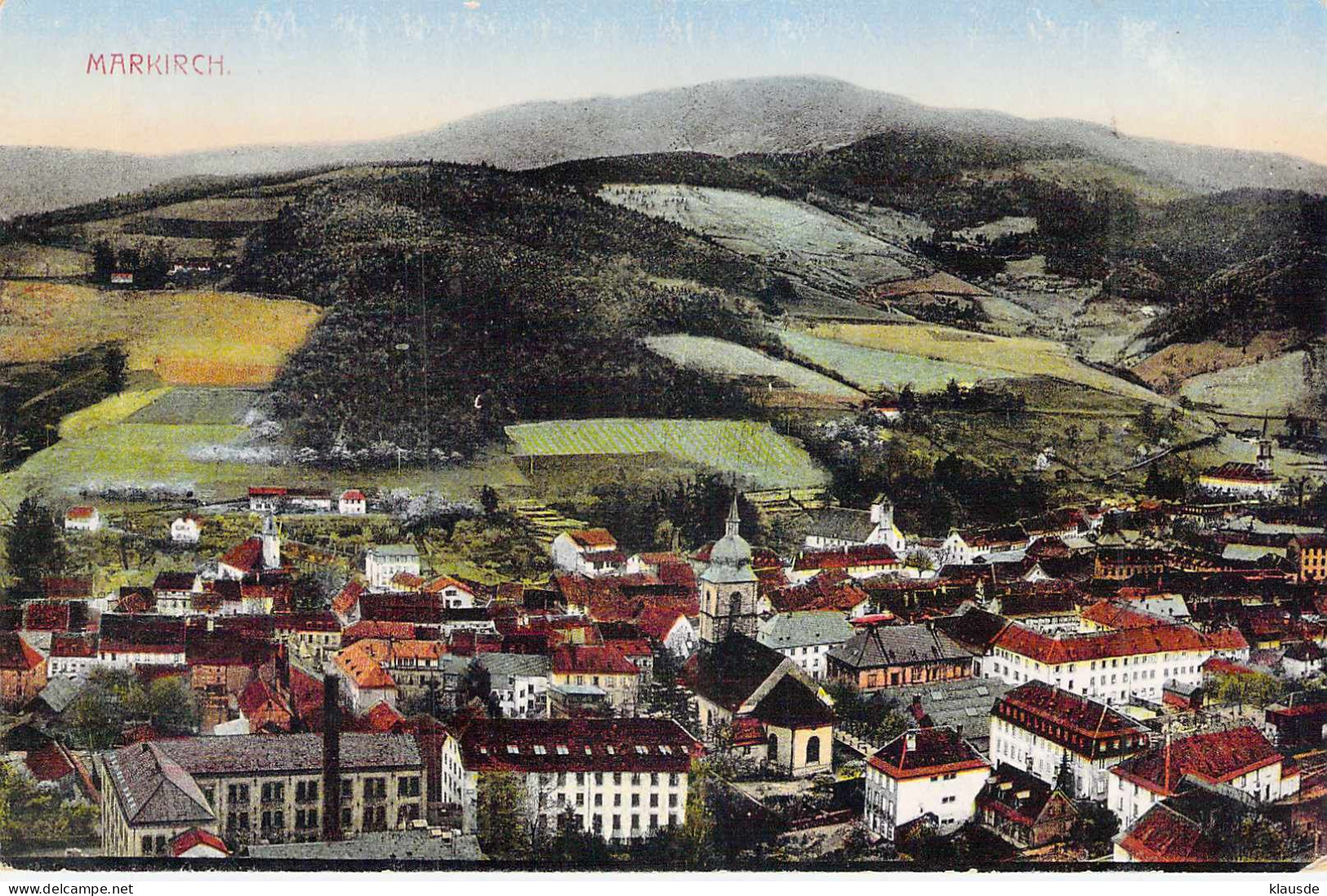 Sainte-Marie-aux-Mines (Markirch) - Panorama Gel.1915 Feldpost - Elsass