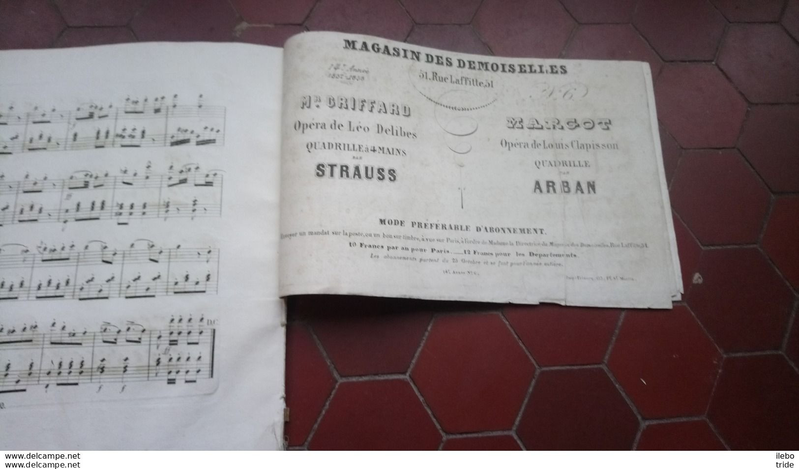 Lot 2 Partition Ancienne Cheval De Bronze De Aubere Par Musard Piano Musique - Scores & Partitions