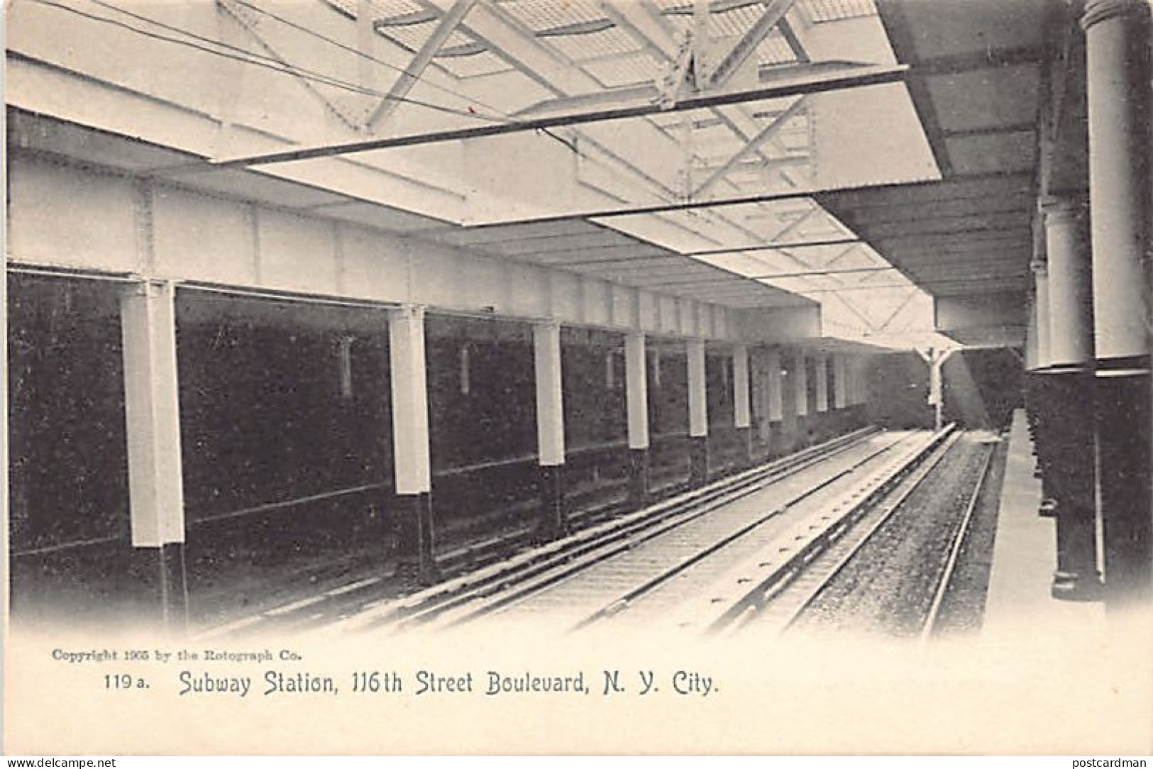 NEW YORK CITY Queens - Subway Station, 116th Street Boulevard - Publ. The Rotograph Co. 119 - Queens