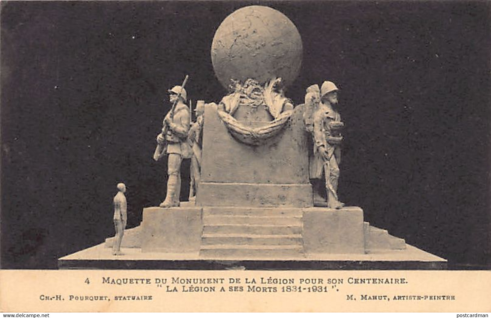 Algérie - SIDI BEL ABBÈS - Maquette Du Monument De La Légion Pour Son Centenaire - Ed. Lévy & Neurdein 4 - Sidi-bel-Abbès