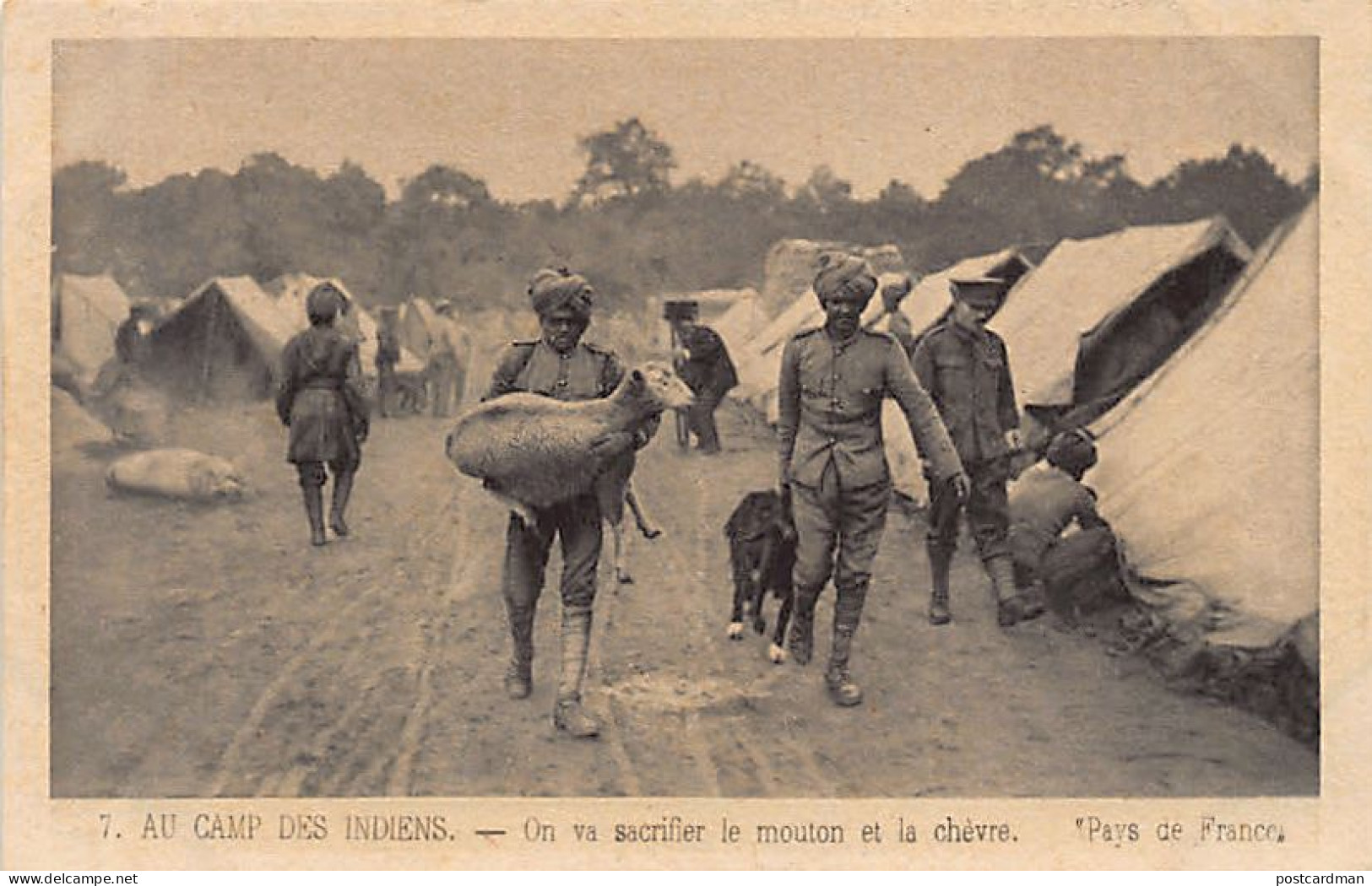 India - Indian Expeditionary Force - In The Indian Camp In France - We Will Sacrifice The Sheep And The Goat - Publ. Unk - India