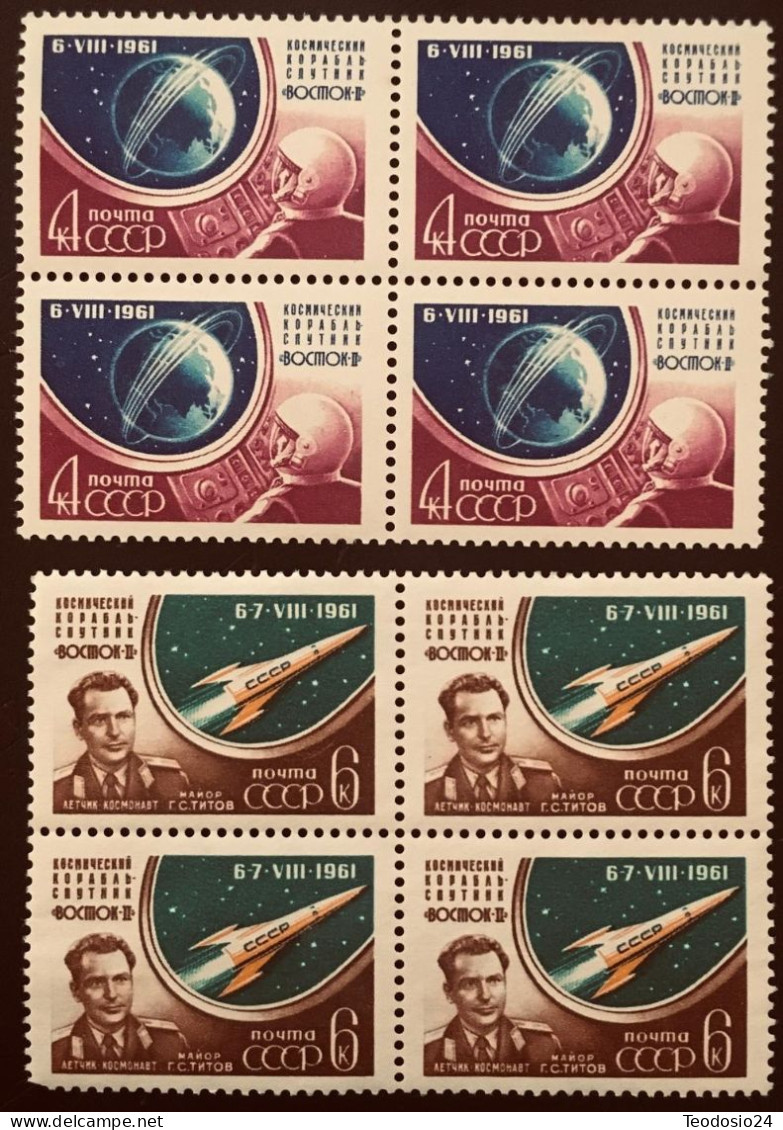 RUSSIA (USSR) 1961- Yt 2452/53 (Bl4)  ** - Nuevos