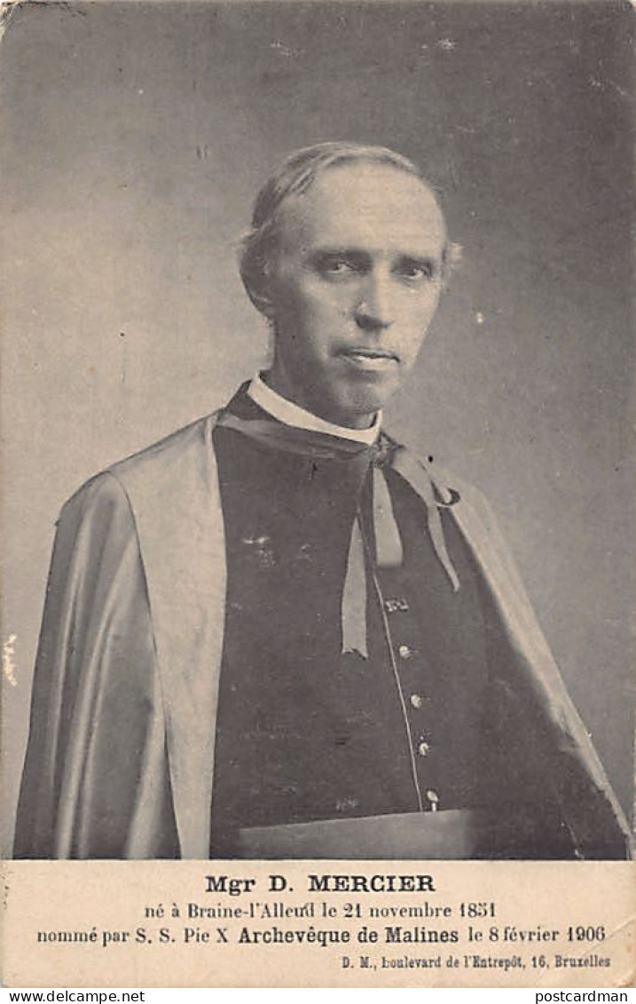 België - MECHELEN (Ant.) Désiré-Joseph Mercier - Op 7 Februari 1906 Werd Hij Tot Aartsbisschop Van Mechelen - Malines