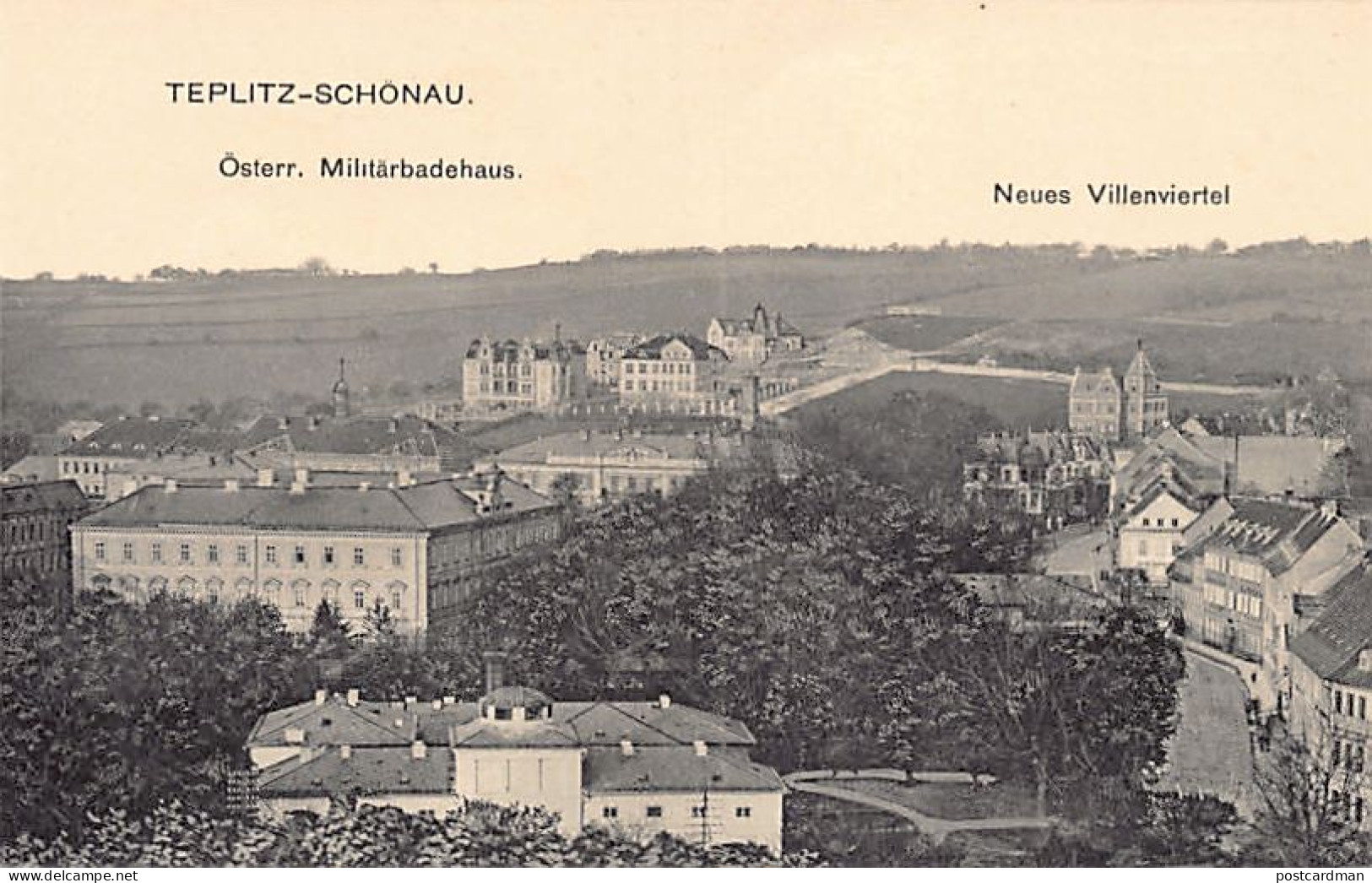 ČESKÁ Rep. Czech Rep. - TEPLICE Teplitz-Schönau - Österr. Militärbadehaus - Neuses Villenviertel - Tchéquie