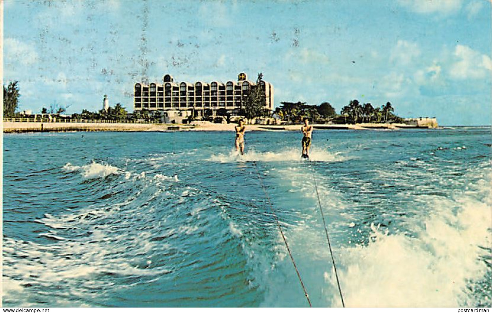 BARBADOS - Water Skiing - New Hilton Hotel - Publ. C. L. Pitt & Co. Ltd.  - Barbades