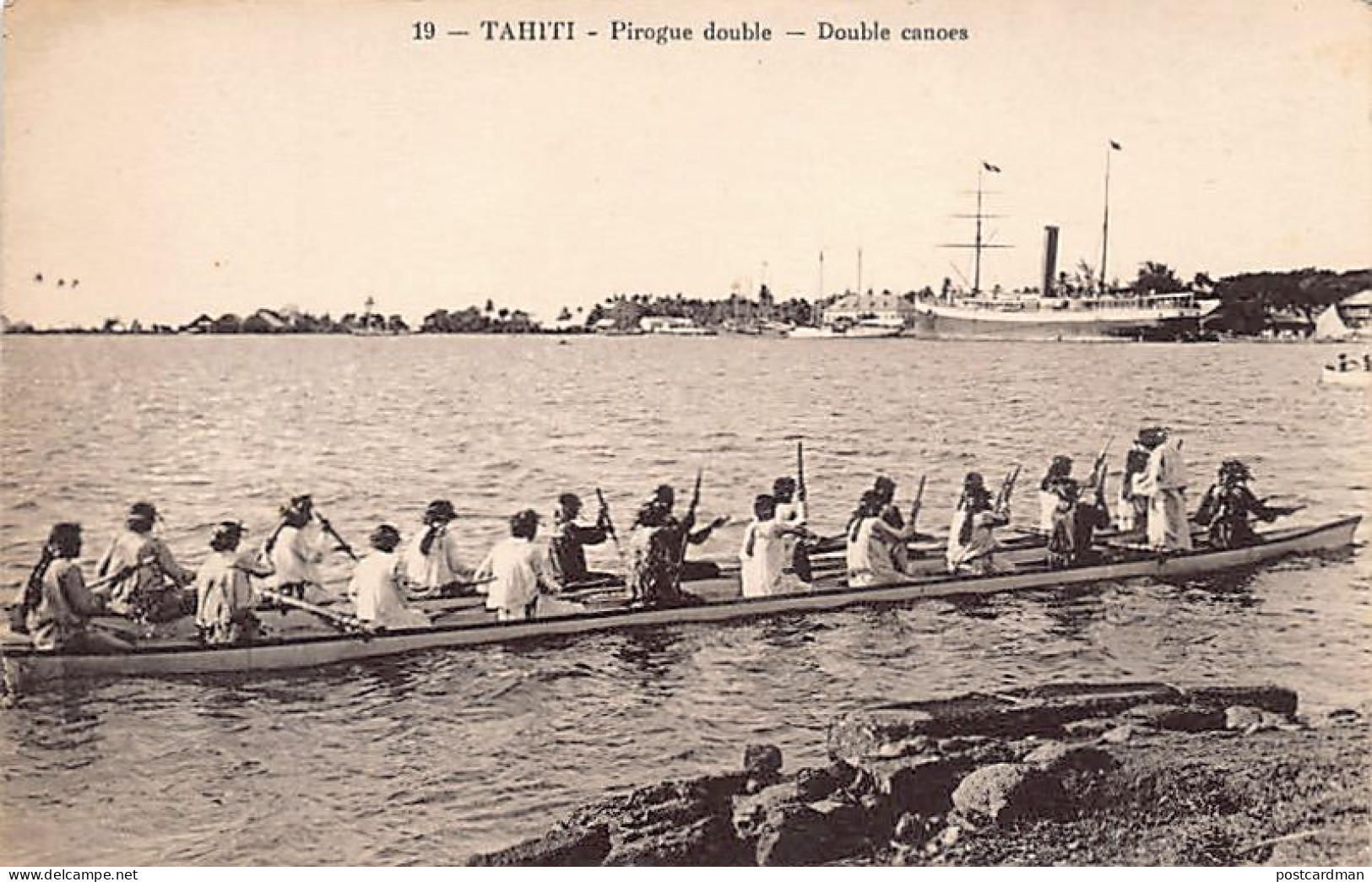 TAHITI - Pirogue Double - Ed. G. Sage 19 - Polynésie Française