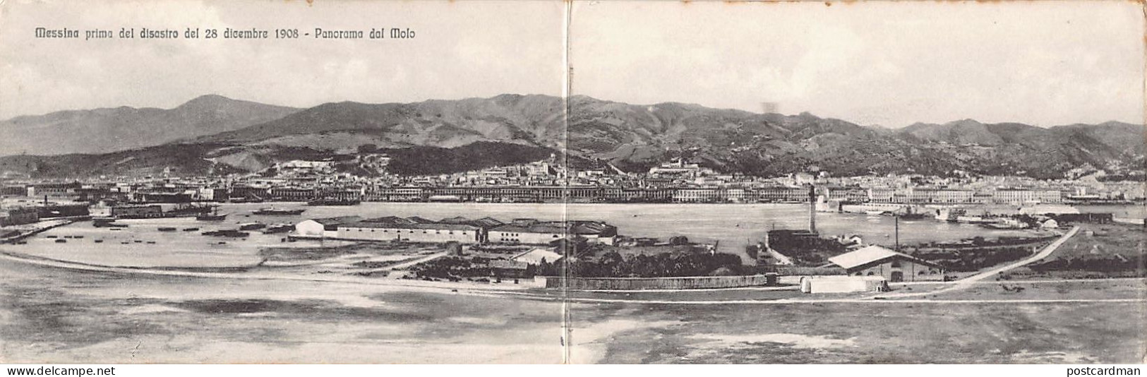 Messina Primo Del Disastro Del 28 Diciembre 1908 - Panorama Dal Molo - Messina