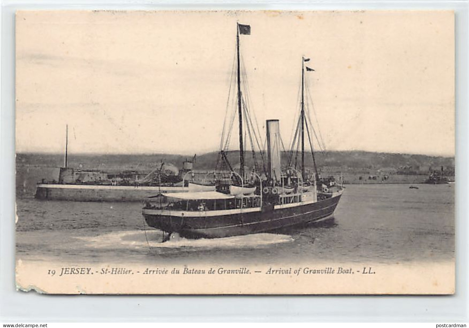 Jersey - ST. HELIER - Arrival Of Granville Boat - Publ. L.L. Levy 19 - St. Helier