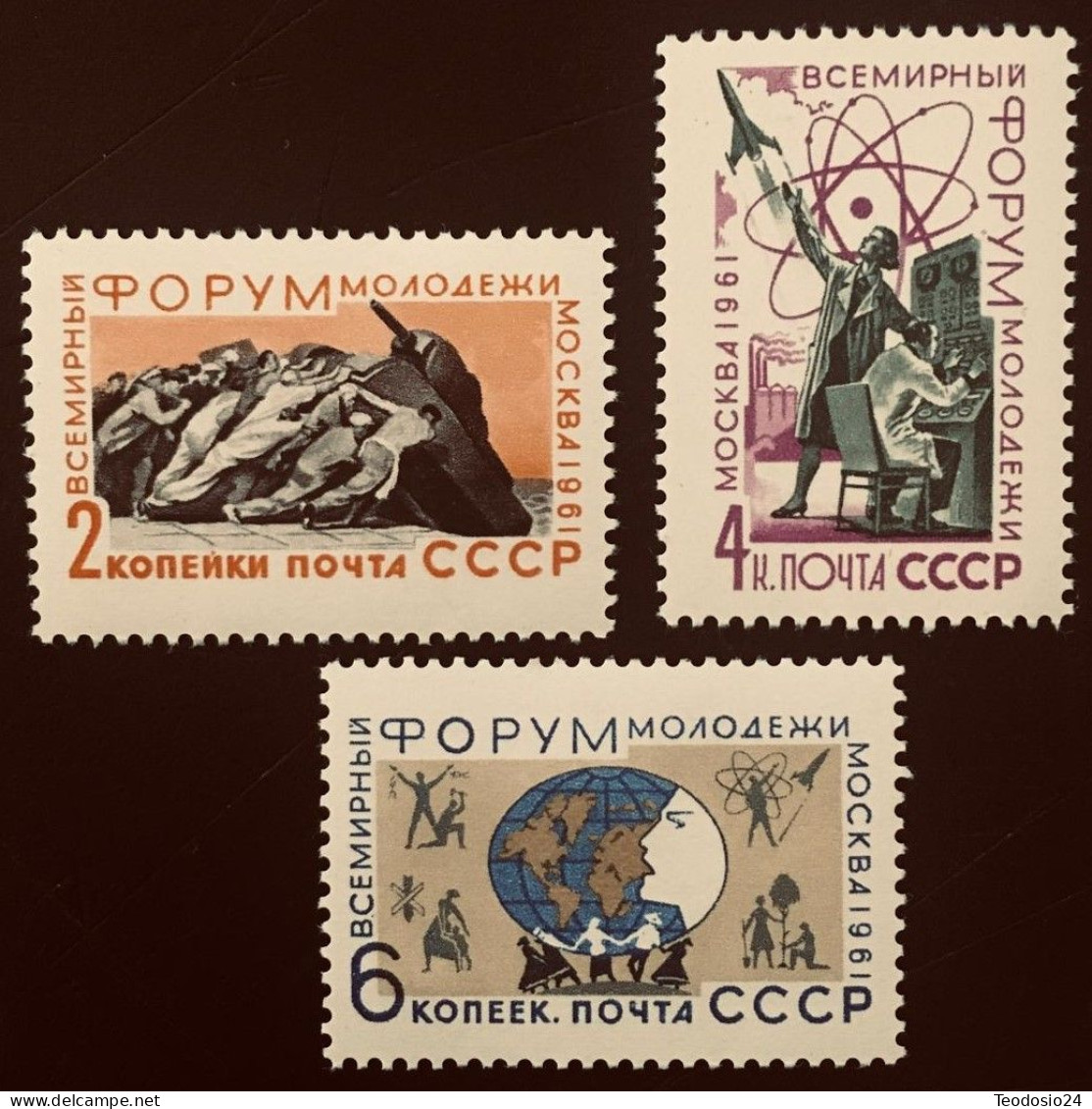 Russie 1961 Yvert N° 2437-2439  ** - Unused Stamps