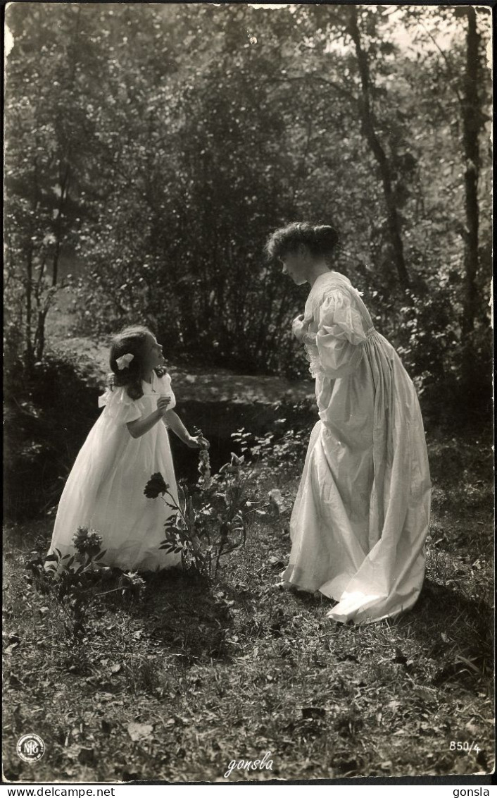 FEMME ET JEUNE FILLE 1907 "Mise En Scène" Cachet - Scenes & Landscapes