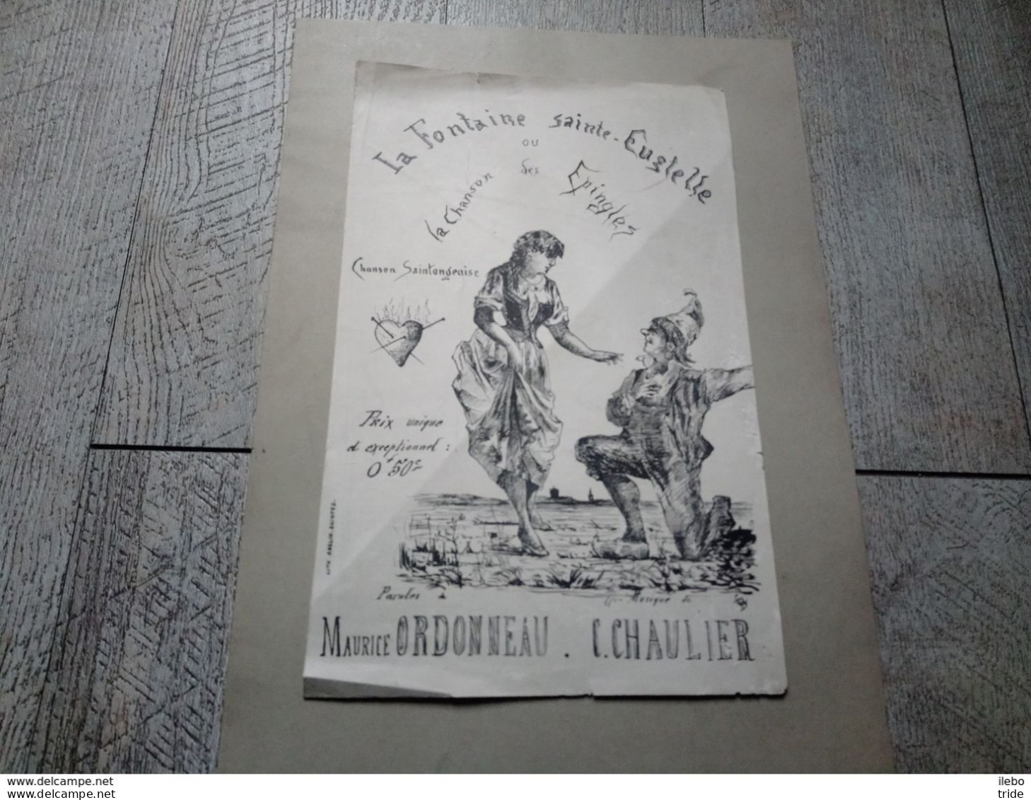 Musique La Fontaine Sainte Eustelle Chanson Des épingles Ordonneau Chaulier Partition Ancienne Saintongeaise Saintes - Partitions Musicales Anciennes