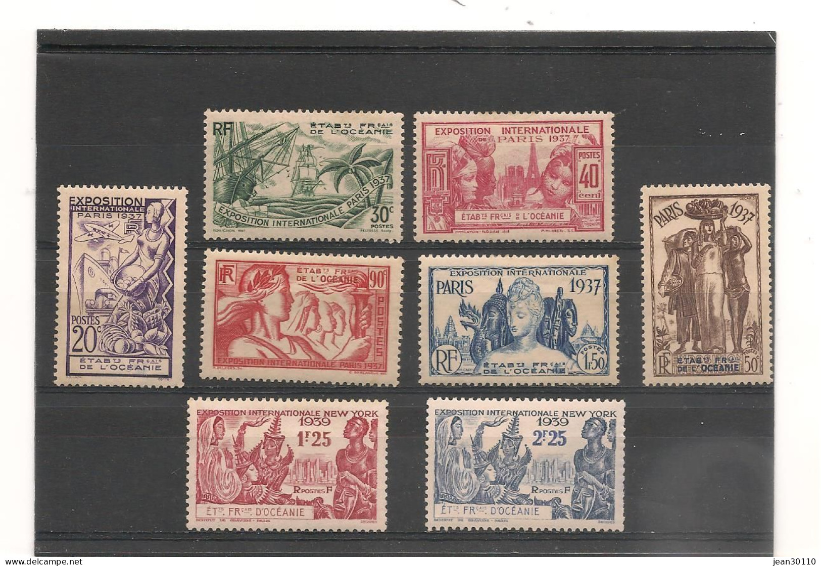 OCÉANIE 1937/39  N° 121/126*-128/129* Cote  : 38,00 € - Unused Stamps