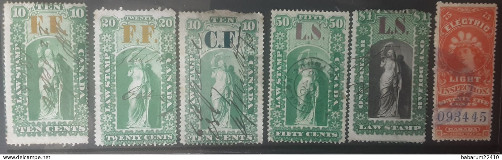 Lot De 24 Timbres Fiscaux Du Canada Aucun Doublons - Fiscali