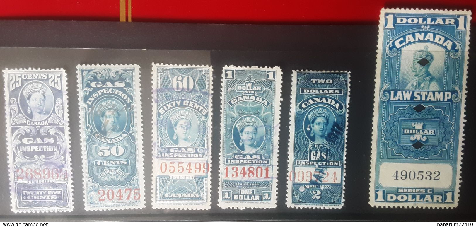 Lot De 24 Timbres Fiscaux Du Canada Aucun Doublons - Fiscale Zegels