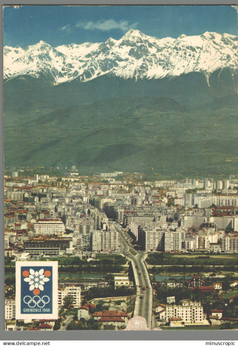 CPM 38 - Grenoble - Jeux Olympiques D'Hiver 1968 - Vue Générale Et La Chaine De Belledonne - Grenoble