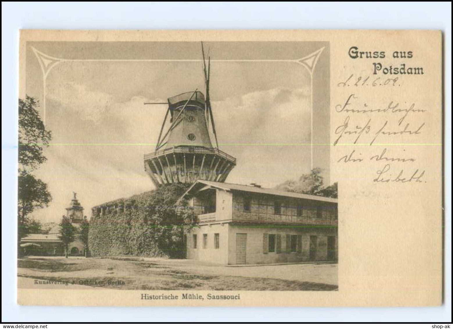 XX13754/ Gruß Aus Potsdam  Windmühle AK 1902 - Potsdam