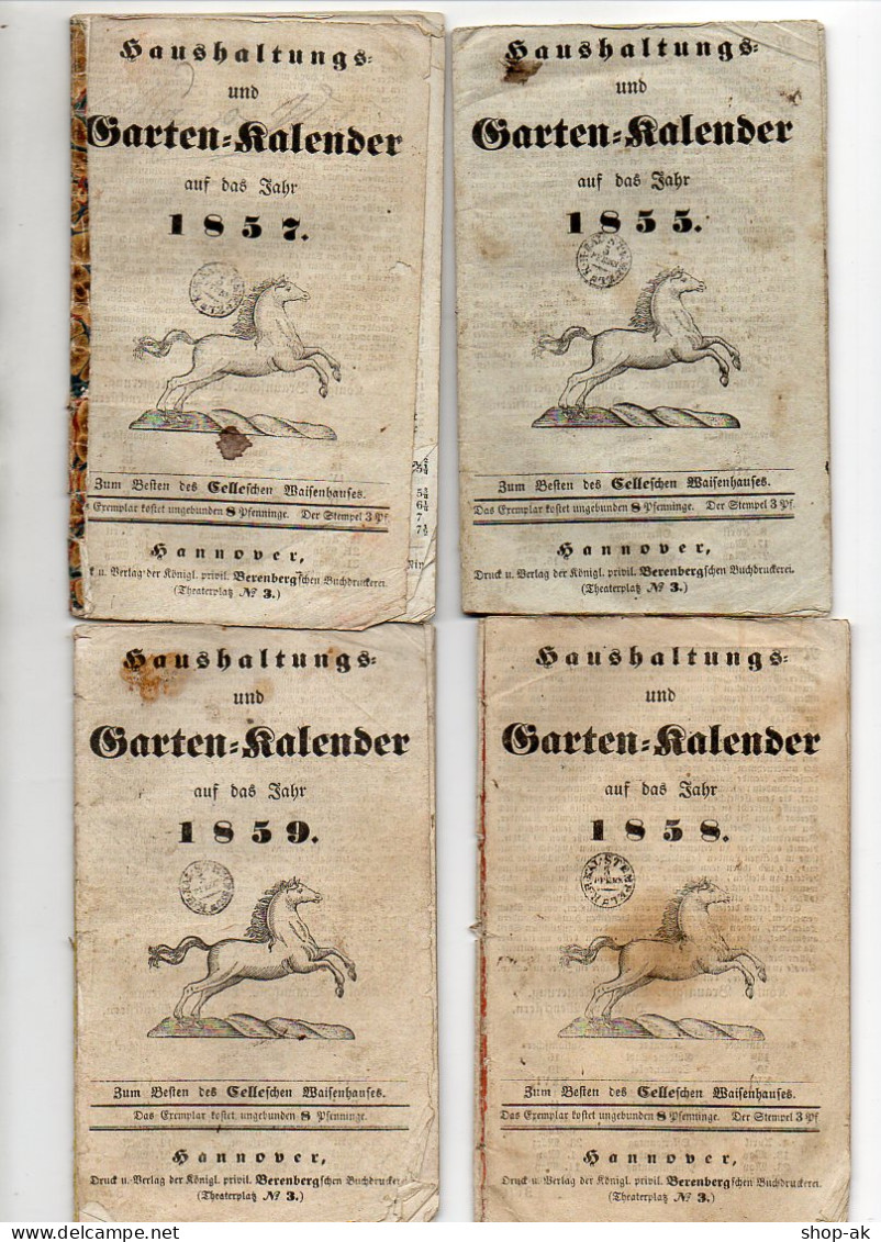 C4283/ 6 Haushaltungs- Und Gartenkalender 1855-1861 - Unclassified