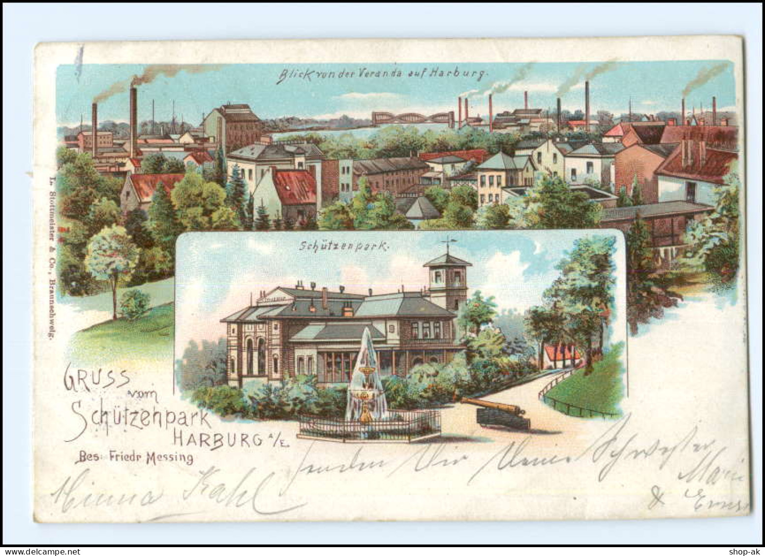 XX12628/ Hamburg Harburg Gruß Vom Schützenpark 1905 Litho AK - Harburg