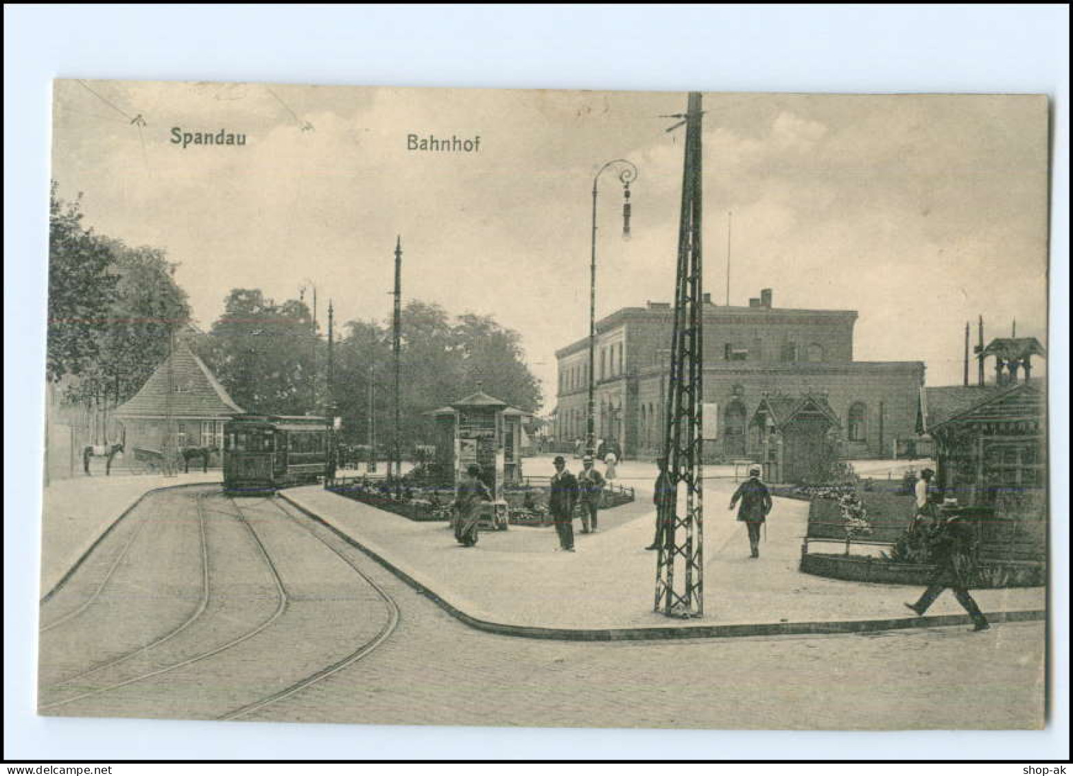 XX11733/ Berlin Spandau Bahnhof Straßenbahn AK Ca.1910 - Spandau