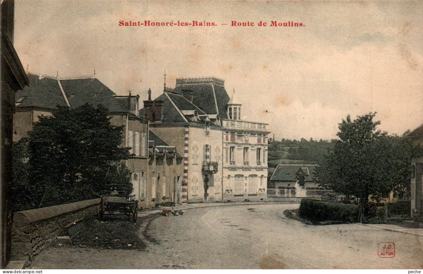 N°185 W -cpa Saint Honoré Les Bains -route De Moulins- - Saint-Honoré-les-Bains