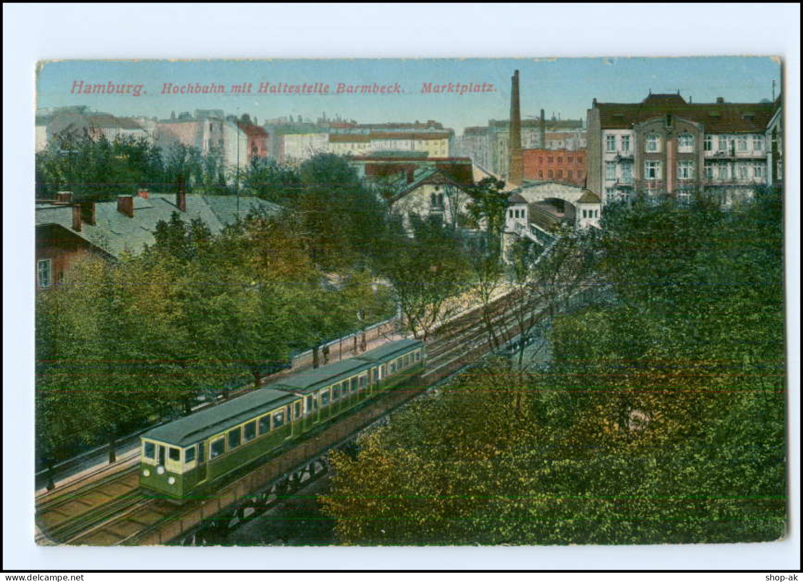 XX11353/ Hamburg Hochbahn Bahnhof Barmbeck AK 1912 - Nord