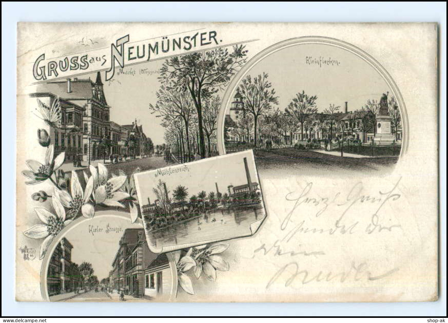 XX11284/ Gruß Aus Neumünster 1906 Litho AK - Neumuenster
