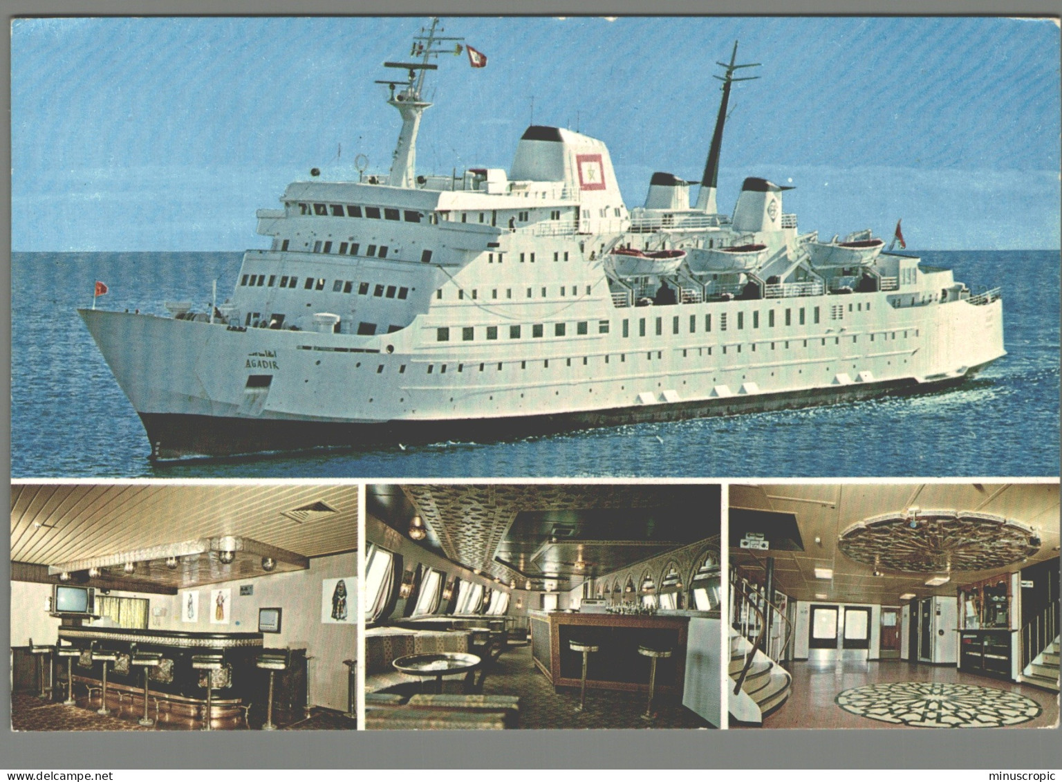 CPM - Bateaux - C/F Agadir - Tanger Sète Tanger - Compagnie Marocaine De Navigation - Transbordadores