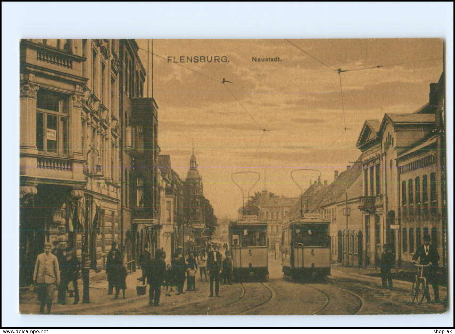 XX009950/ Flensburg Neustadt Straßenbahn AK Ca.1920 - Flensburg
