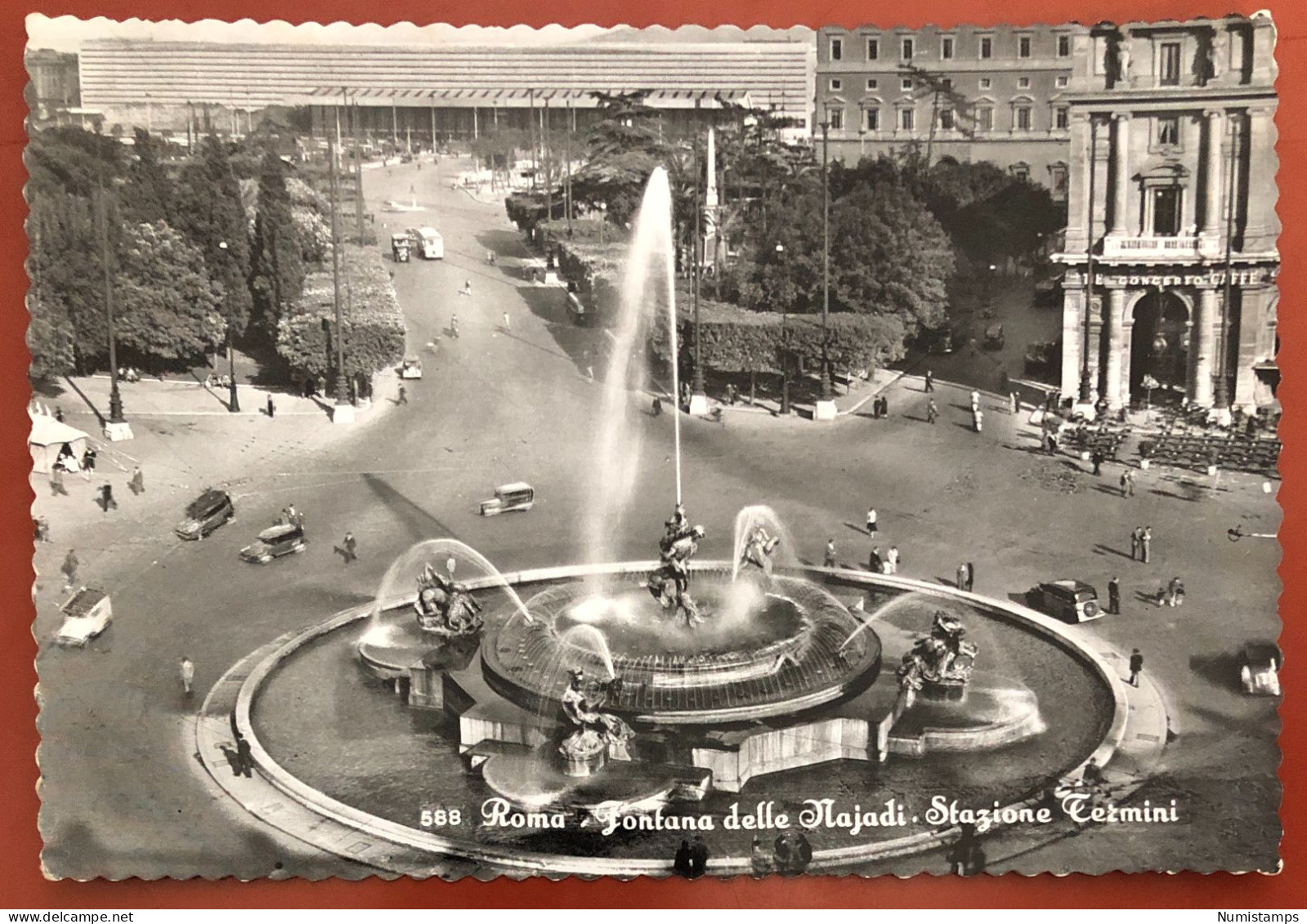 ROMA - Fontaine Des Najadi Et Station Termini - 1957 (c670) - Stazione Termini