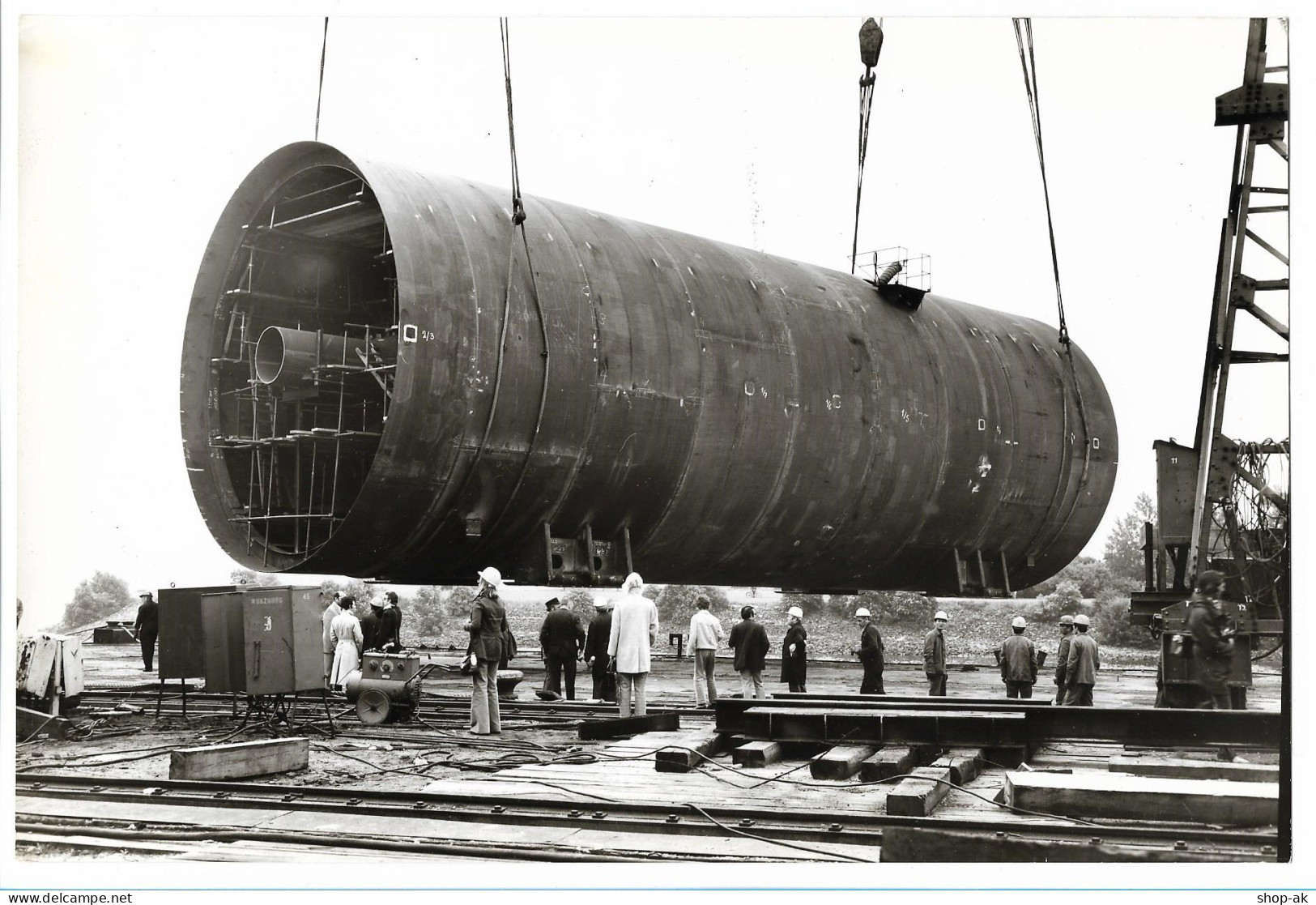 C3719/  Hamburg Hafen Schiffsbau Kran  Foto 1972  22,5 X 15 Cm - Sonstige & Ohne Zuordnung