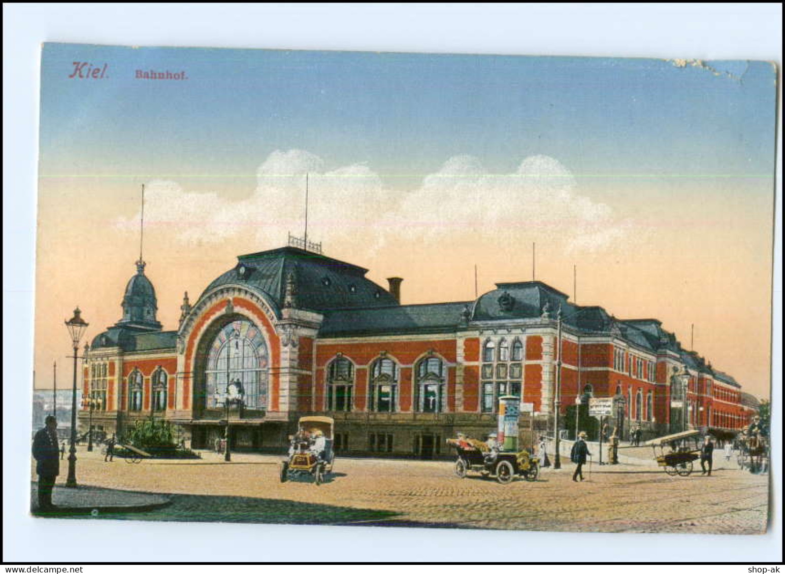 Y14265/ Kiel Bahnhof  Autos AK 1917 - Kiel