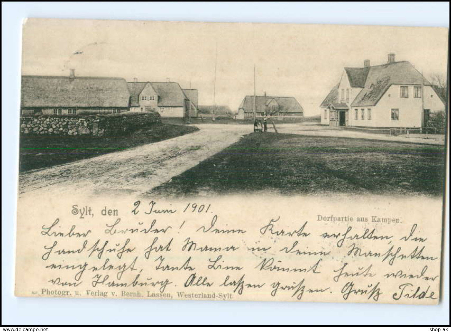 XX005958/ Sylt Dorfpartie Aus Kampen 1901 AK - Sylt